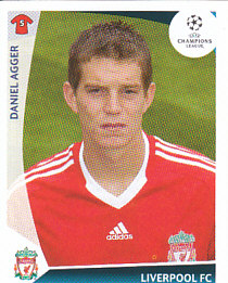 Daniel Agger Liverpool samolepka UEFA Champions League 2009/10 #281